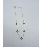 Collier petite fleur bleu